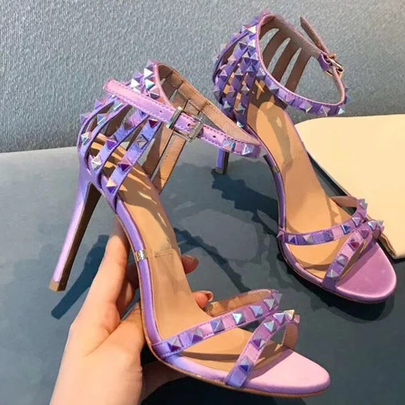 

Women Rivet Sandals for Women Cross Strap Sandals High Quality Summer Shoes Elegant Sandals Woman