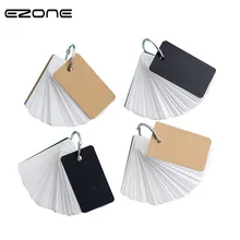 EZONE Blank Thick Word Cards Alphabet Cards Words Creative Ring Binder Portable Notepad Iron small notebook students Cute Gift