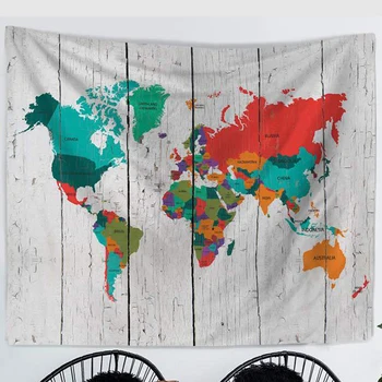 

world map Tapestry Colored Printed Decorative Mandala India Tapestry 150x130CM Boho Wall Carpet Drop Shipping