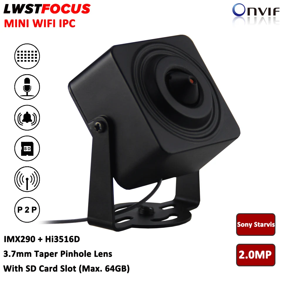 Sony Starvis 2MP Mini IP Camera Taper 3.7mm lens 1080P Wifi IP Camera Network Cam Support 2-Way Audio Alarm SD Card lot Max 64G camera : image Sony Starvis 2MP Mini IP Camera Taper 3.7mm lens 1080P Wifi IP Camera Network Cam Support 2-Way Audio Alarm SD Card lot Max 64G camera