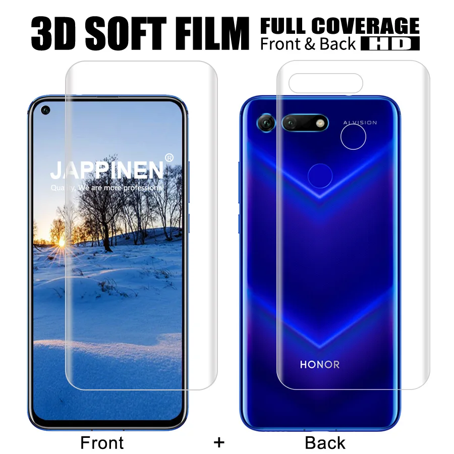 Jappinen спереди + сзади 3D полное покрытие край экран протектор для huawei вид 20