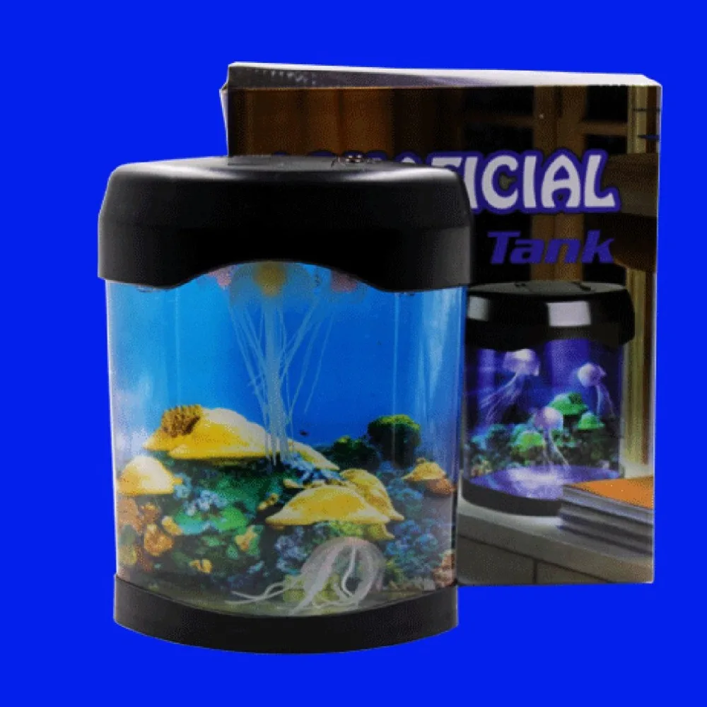 Beautiful Colorful Jellyfish Tank Marine World Swimming Mood Light LED
