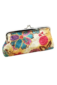 

Women's Coin Purse Flower Pouch Wallet Money Bag(Beige)