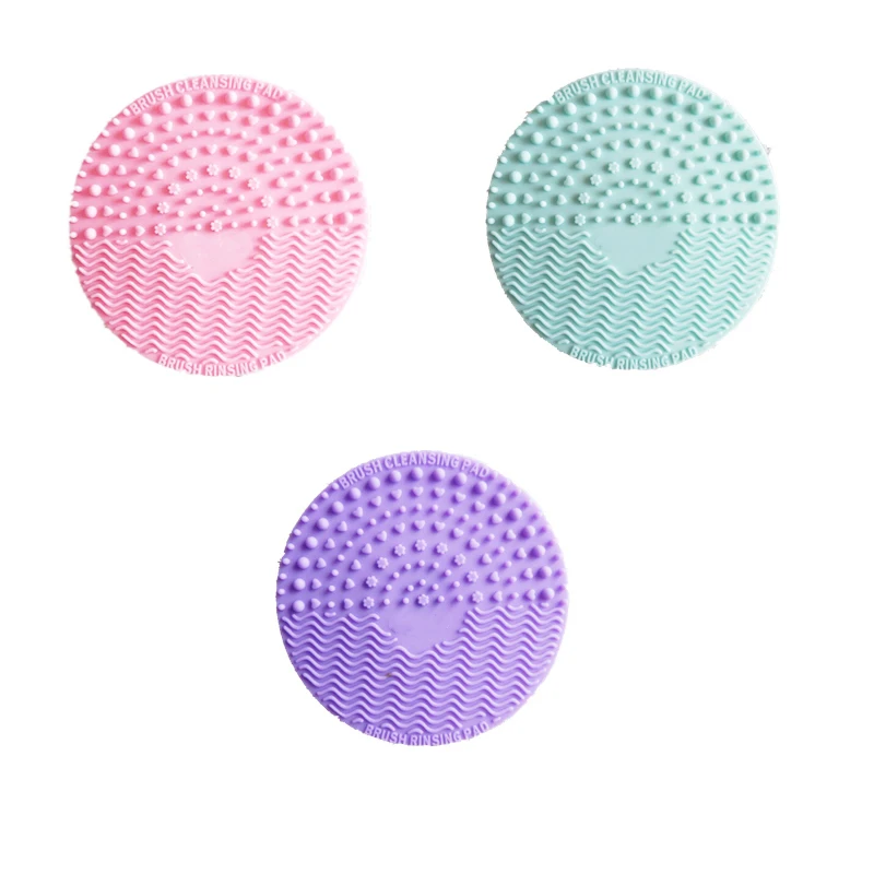 

Round Silicone Makeup Brush Cleansing Pad Palette Brush Cleaning Mat Washing Scrubber Pad Cosmetic Cleaner Tools