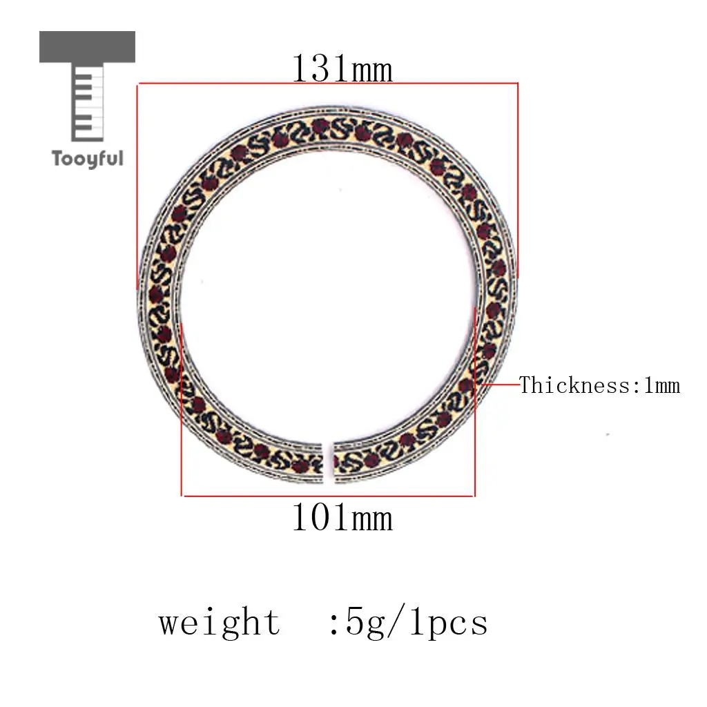 Tooyful 3Pcs Rosewood Acoustic Classical Guitar Soundhole Rosette Inlay Guitar Sound Hole DIY Luthier Tool Decoration