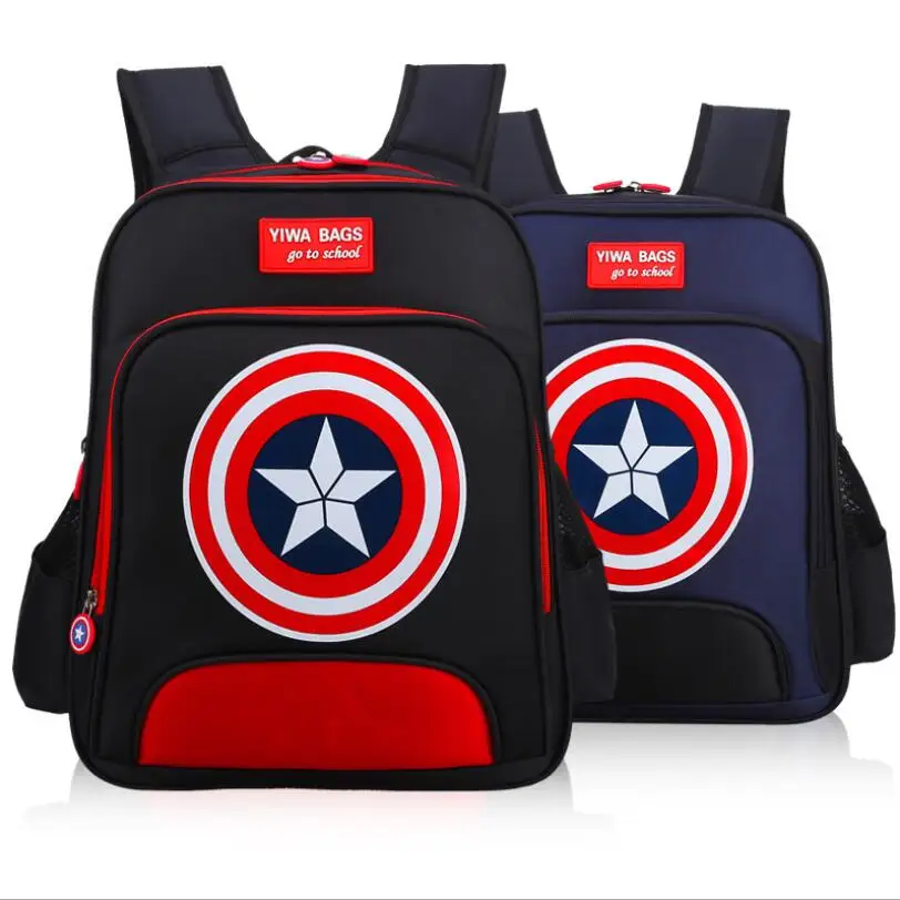 Children School Bag Captain America Backpack for Boys and Girls Cartoon