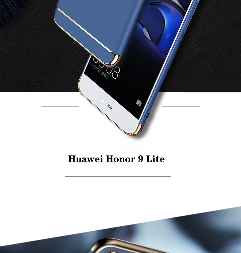 Honor9 Lite задняя крышка для huawei Honor 9 Lite полная защита 3 в 1 чехол для huawei Honor 9 lite Чехлы для мобильных телефонов