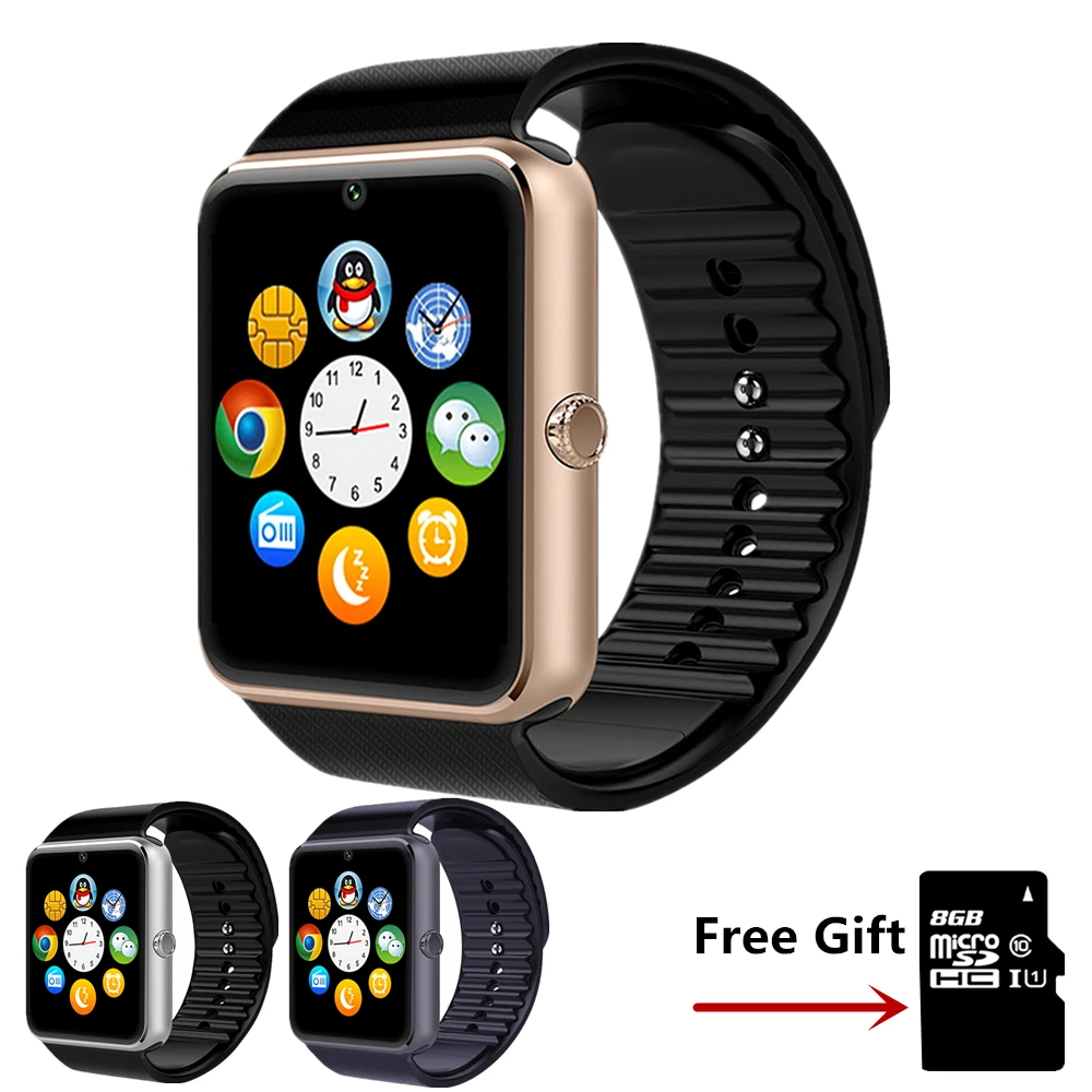 100 Original Bluetooth Smart Watch GT08 font b Smartwatch b font SIM TF Card Android Watch