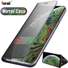 Роскошный зеркальный кожаный чехол-книжка для iPhone XR X XS MAX, противоударный защитный чехол для iPhone 6, 6 S, 8, 7 Plus, чехол-держатель, сумка