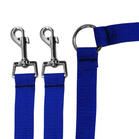 Собачья пара поводки для питомцев, собак 80 см двойной сдвоенный соединитель собачий поводок два в одном прочный нейлоновый двухсторонний собачий поводок для прогулок - Цвет: Blue