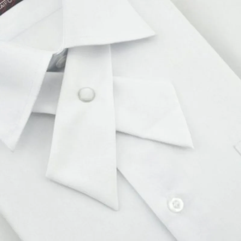 Галстуки для волос аксессуары для шеи 8 цветов для мальчиков и девочек Регулируемый крест-накрест галстук школьная форма галстук для шеи - Цвет: Белый