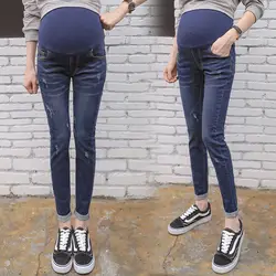 Новые модные джинсы для беременных 2019 осень весна Брюки для беременных женские повседневные брюки для беременных джинсы для кормящих