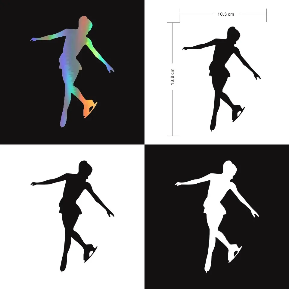 Anycuros Figure Skater Personality Motorcycle Stickers 10.3cm13 (2)