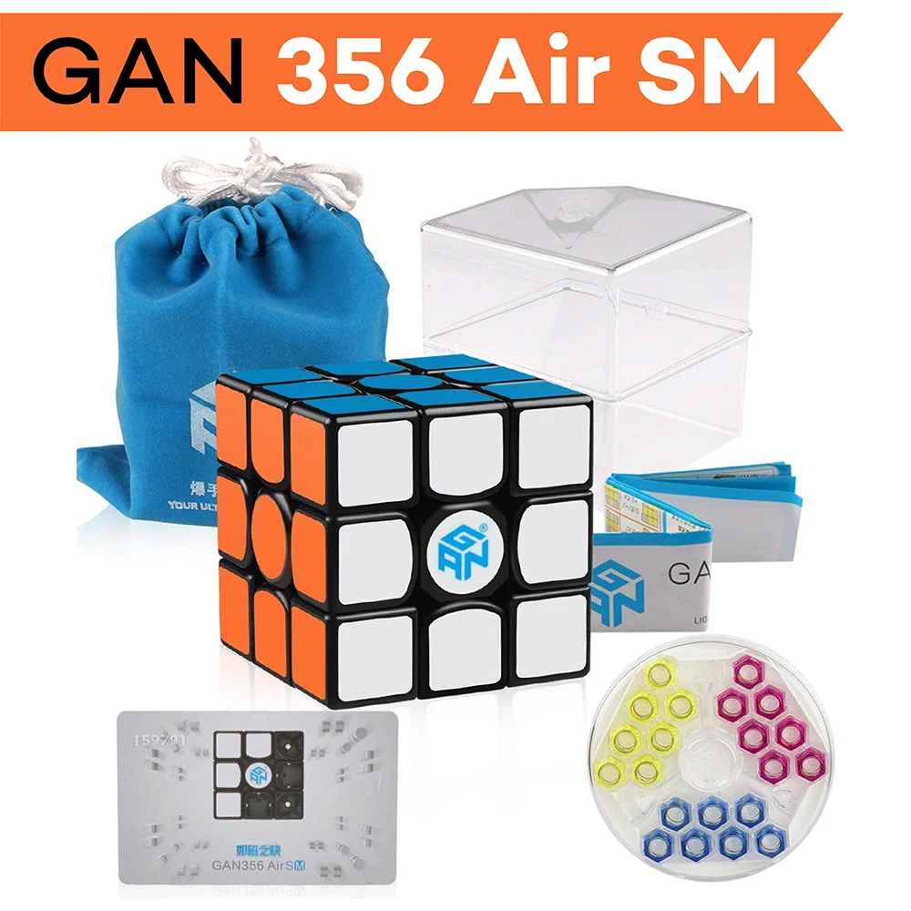 Brinquedos para a Competição D-fantix Cubo Magnético Gan356 3x3x3 Gans Velocidade 3x3 Quebra-cabeça Profissional Gan 356 ar sm 2 brinquedos para a competição profissional