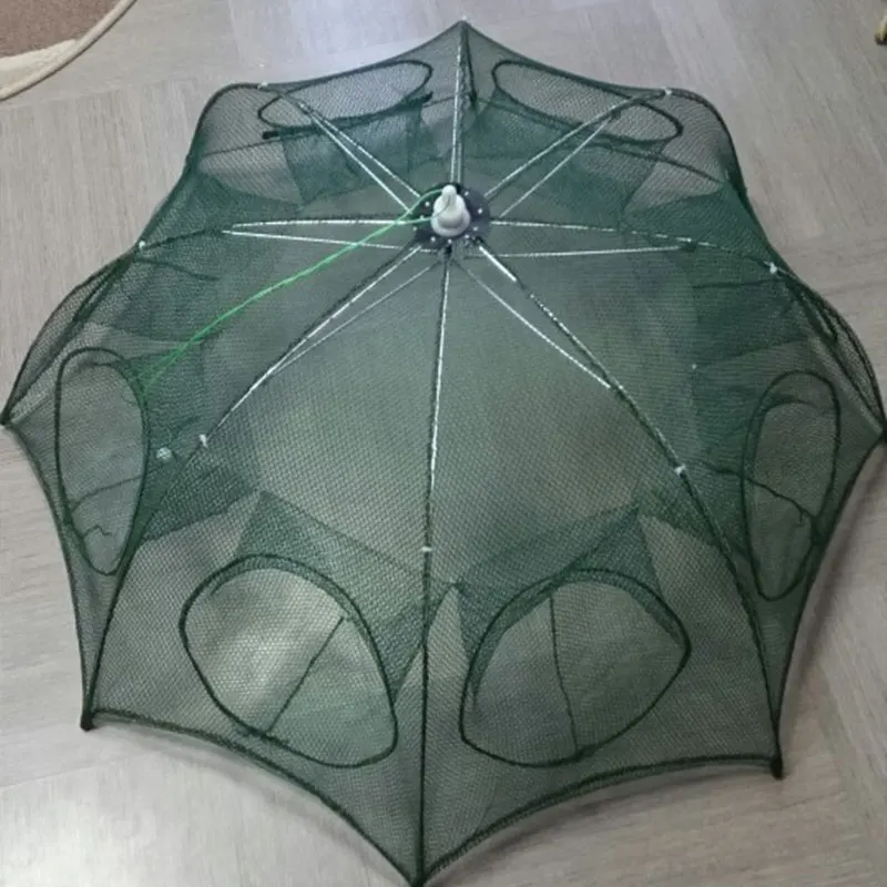

Folded Fishing Net 4/6/8/12/16 Hole Folding Portable Automatic Fish Shrimp Trap Iscas Fish Minnow Crab Bait Cast Mesh Trap Pesca
