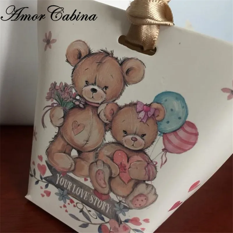 

Sweet Love Wedding Favor Candy Box Baby Shower Favour Birthday Party Supplies Little Bear Favor 30PCS
