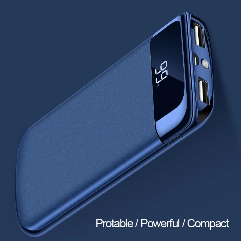 2018 HOT Sale Universal Power Bank 10000mAh Dual USB LCD Powerbank External Battery Charger For Mobile Phones Tablets Poverbank