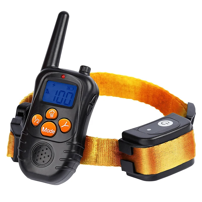 Online Neue 300M Fern Elektronische Dog Training Halsbänder Mit LCD Blauen Bildschirm Display Wiederaufladbare 100 Ebenen Pet Elektronische Hund Halsbänder