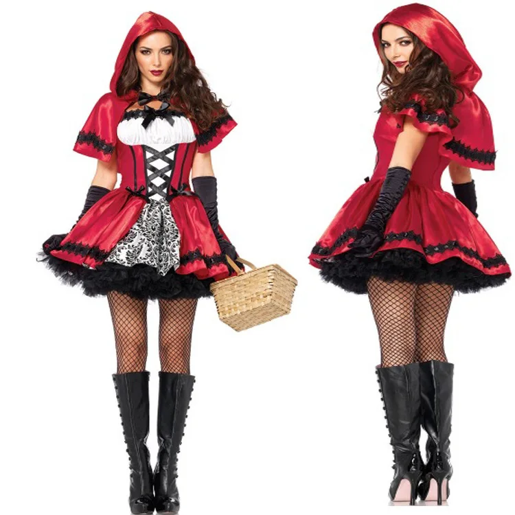 

Halloween Costumes for Women Classic Little Red Riding Hood Uniform Carnival Cosplay Costume Game Uniforms Fancy Dress