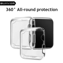 BUMVOR For Apple watch 3/2/1 screen protector tpu all-around protective case clear ultra-thin cover for apple watch 42MM/38MM