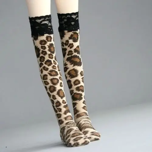 

[wamami] 11# Leopard-Print Stripe Socks/Stockings 1/4 MSD DOD AOD BJD Dollfie