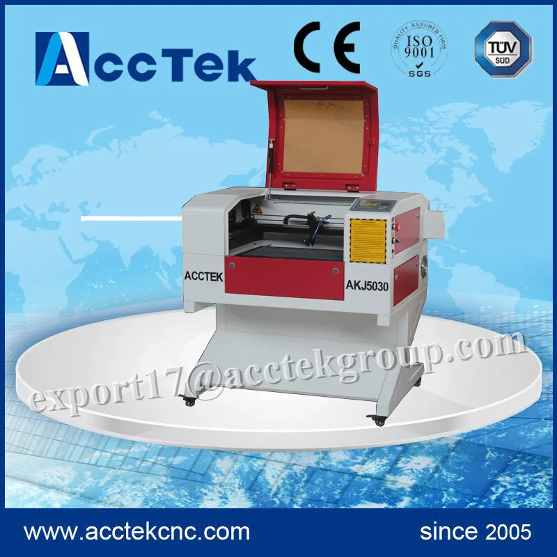 Jinan AccTek 500 300mm mini laser cnc router machine router and laser