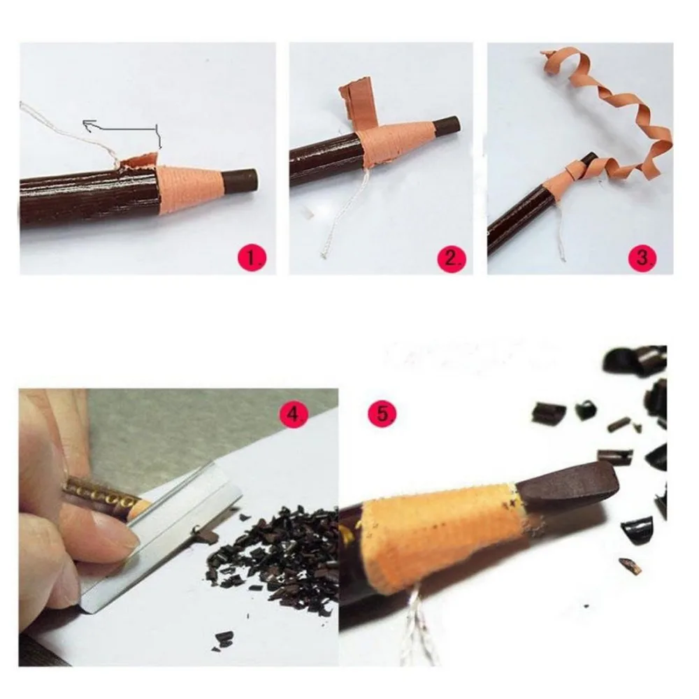 6 цветов Водостойкий карандаш для бровей рулон бумаги бровей Карандаш рисовальный Красота Инструменты легко на макияж