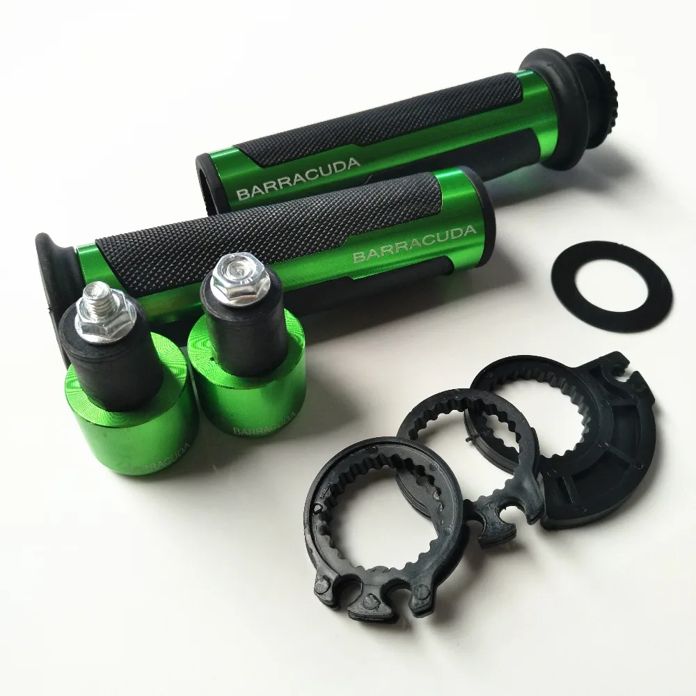 

BARRACUDA 7/8" 22MM CNC Motorbike Bike Road &Street & Racing Handle bar Grip Kit Aluminum Anti-Skid