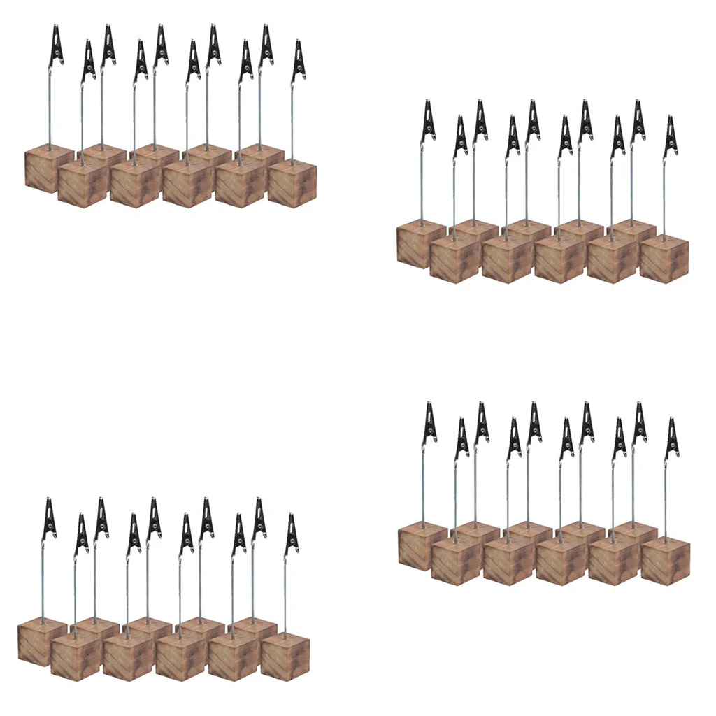 40Pcs Cube Wire Card Picture Memo Photo Clip Holder Desk Alligator Clip Gift