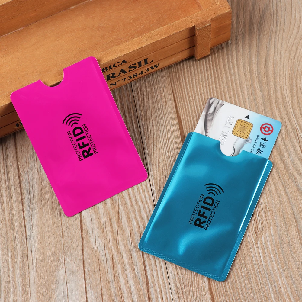 

5PC/Set Metal Smart Anti-theft Credit Card Holder Aluminium Anti Rfid Blocking Reader Lock Card Holder Id Bank Card Case Protect