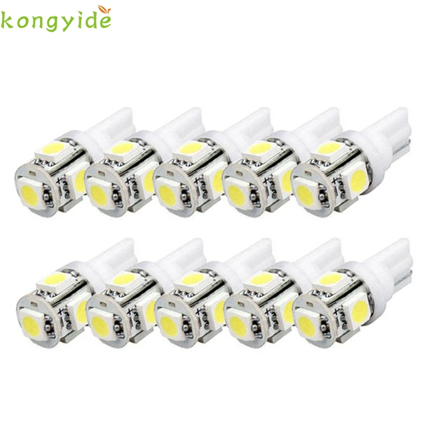 KONGYIDE супер автопроизводитель Прямая поставка 10 шт. T10 Клин 5-SMD 5050 Xenon светодиодный