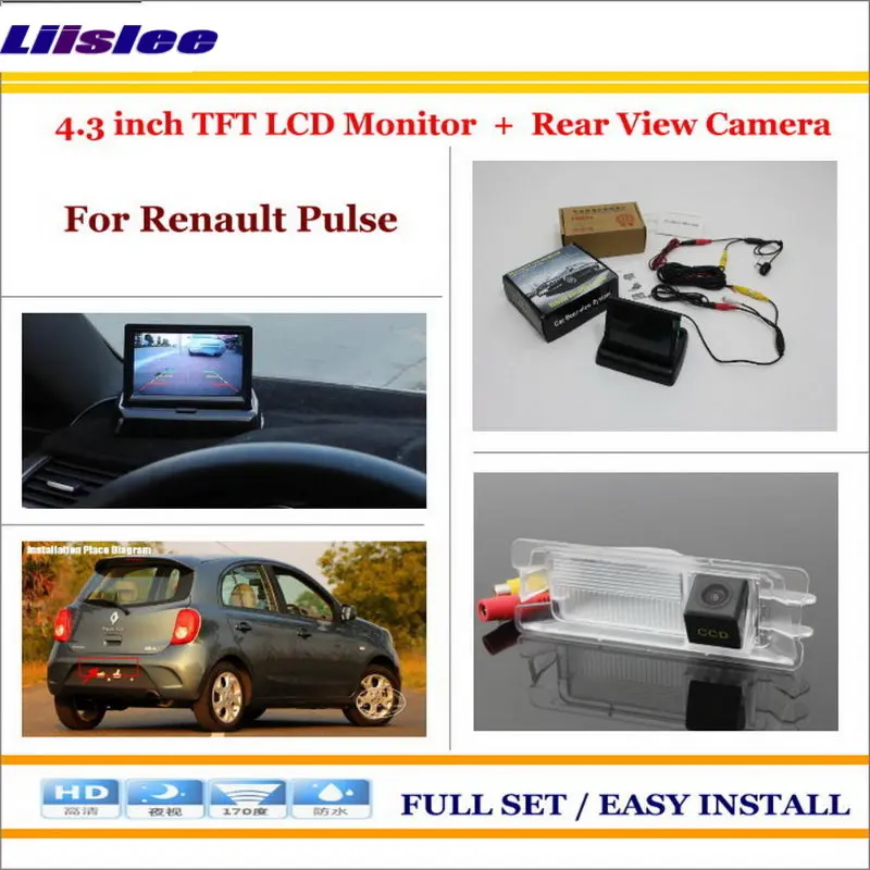 

Auto Rear View Camera Back Up + 4.3" LCD Monitor = 2 in 1 Parking Assistance System - For Renault Pulse