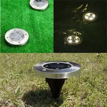 Waterproof Solar Powered LED Disk Lights (Set Of 4) Outdoor Garden Stair Lights As Seen on TV Furniture Accessories