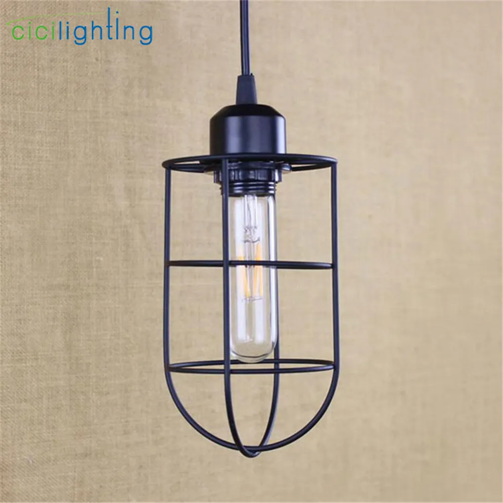 

Industrial Warehouse Pendant Lights American Country Lamps Vintage Lighting for Restaurant/Bedroom Home Decoration Black