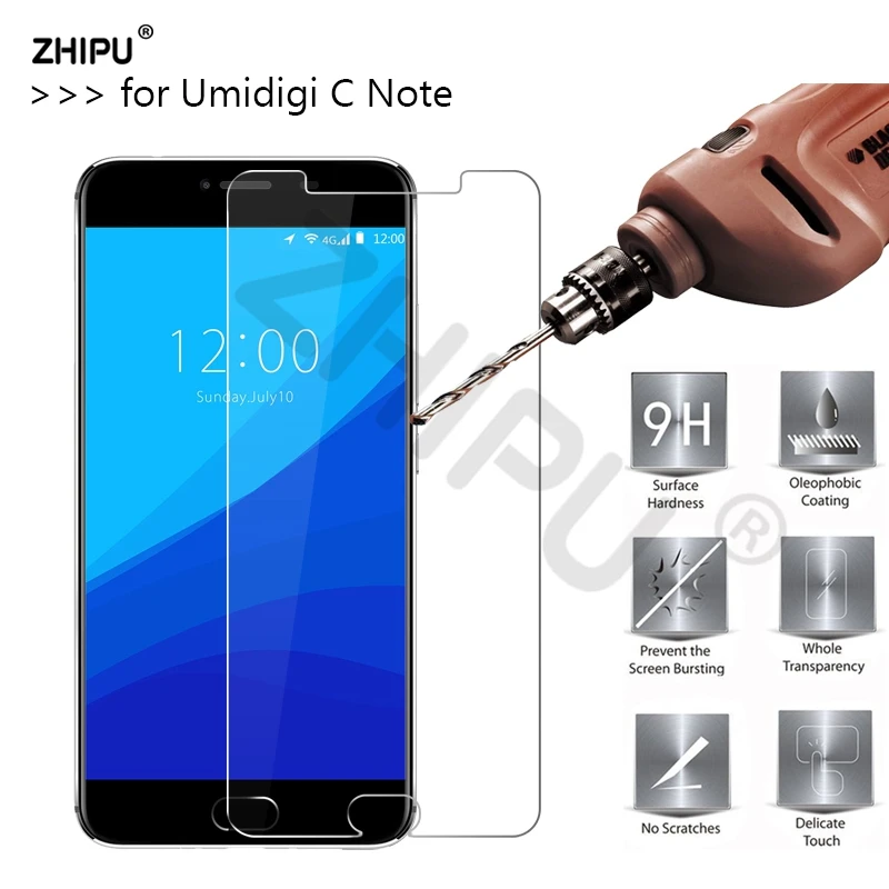 10 Pcs/Lot Premium Tempered Glass For UMIDIGI C Note 5.5 inch Screen Protector Toughened protective film | Мобильные телефоны и