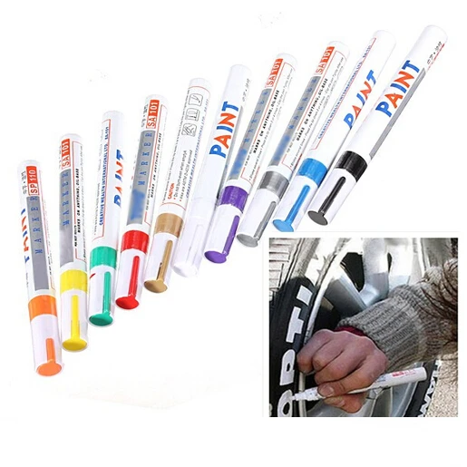 

1 PCS Universal Colorful Painting Pens Waterproof Car Motorcycle Tyre Tread Tire Rubber Metal Paint Oil Marker Pen