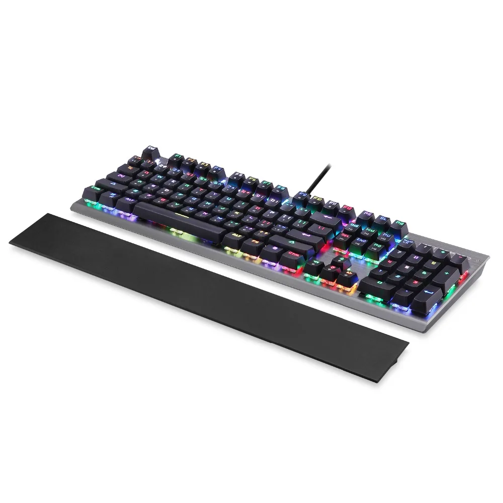  Original Motospeed CK108 RGB blue switch Mechanical Russian Keyboard Gaming Wired LED Backlit Backl