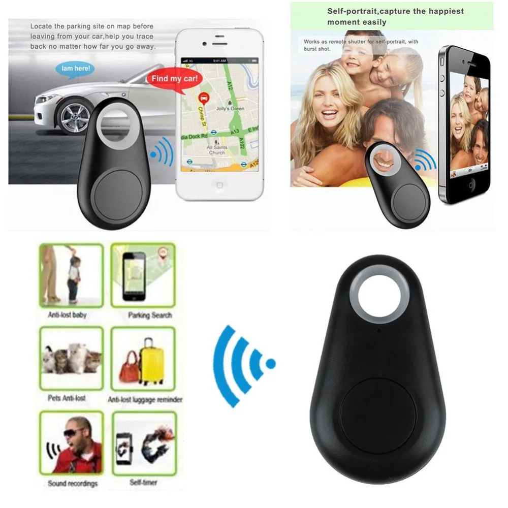 Giantree черный 3 шт. Беспроводной Bluetooth 4.0 сигнализации Смарт Anti-Потерянный трекер сигнализации Finders для детей потерянный сигнал тревоги