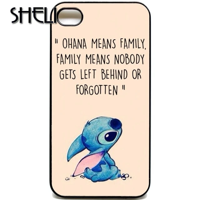 SHELI Ohana means family Lilo stich case cover For iPhone 5 6 6s 7 8 plus 11 pro X XR XS max Samsung s6 S7 edge S8 S9 S10 |