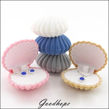 60 шт многоцветные бархатные ювелирные коробки перстень с ракушками упаковка кулон с секретом держатель серьги-гвоздики Органайзер ожерелье чехлы