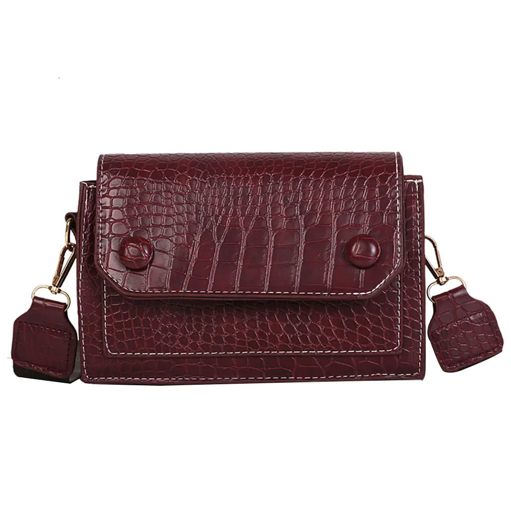 

2019 Women Vintage Cover Crocodile Pattern Wild Shoulder Bag sac a main femme Messenger Bag borsa donna clutch female e0130