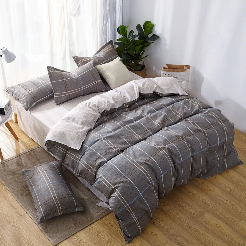 Modern Geometric Bed Linen Set Sheet, Pillowcase&duvet Cover Autumn