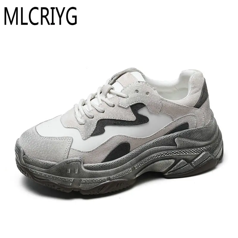 2019 Mixed Colors Fashion Women Platform Sneakers Breathable Comfortable Leisure Footwears,White,40
