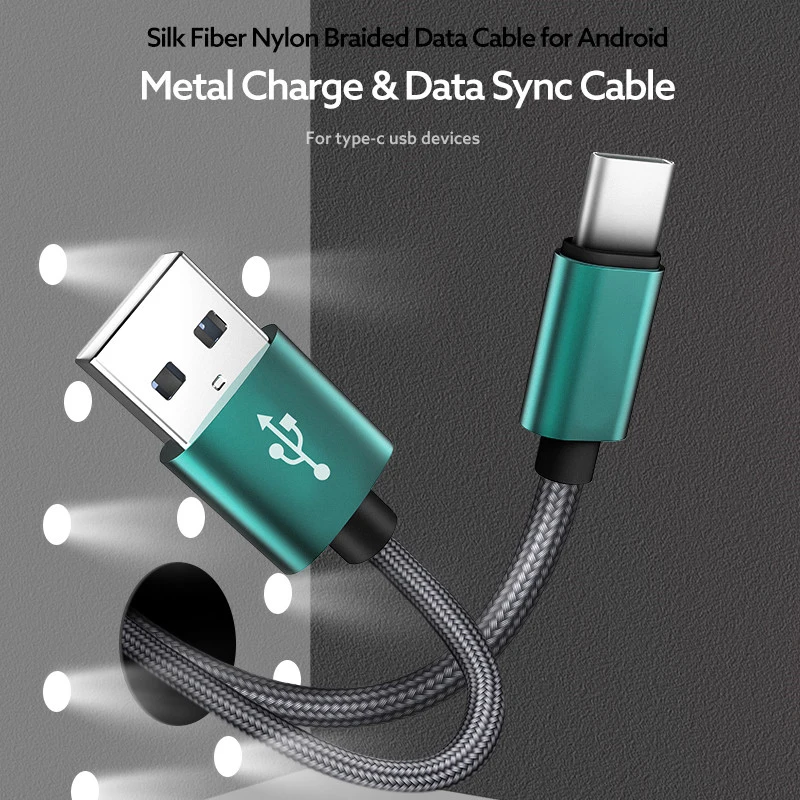 Металлический usb type-C кабель, ROCK Metal Быстрая зарядка usb type-C кабель для samsung Galaxy S8 Note 8, OnePlus 2, для Xiaomi 4C USB-C