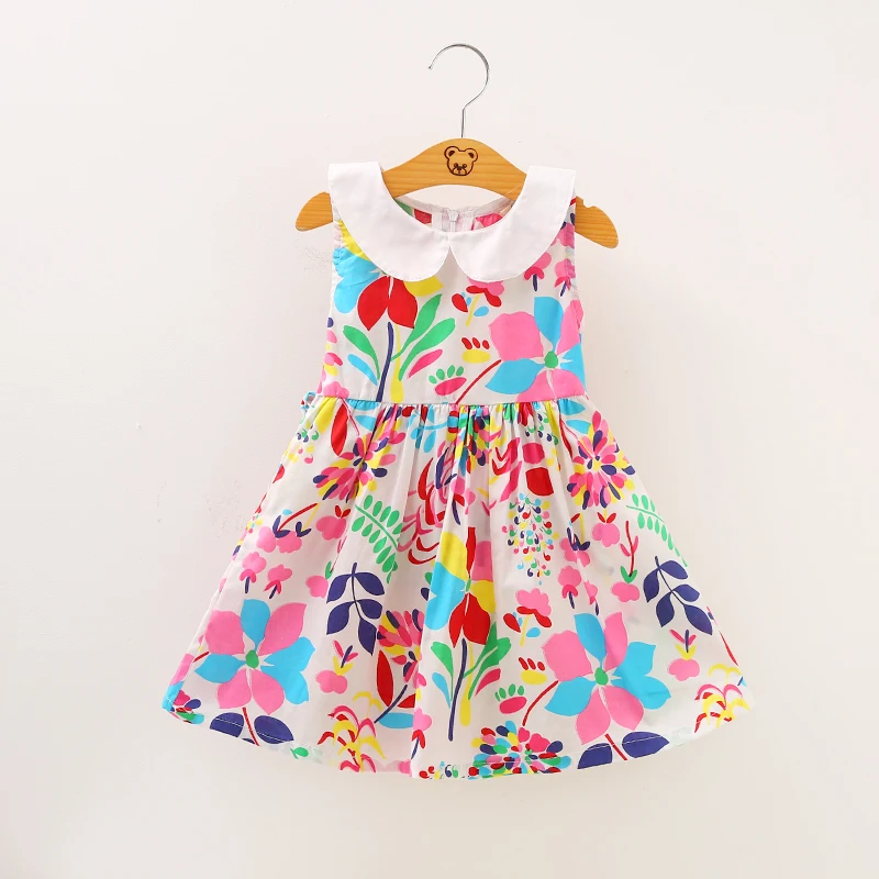 BibiCola Brand Fashion Kids Summer clothes Baby Girls Dress Beach