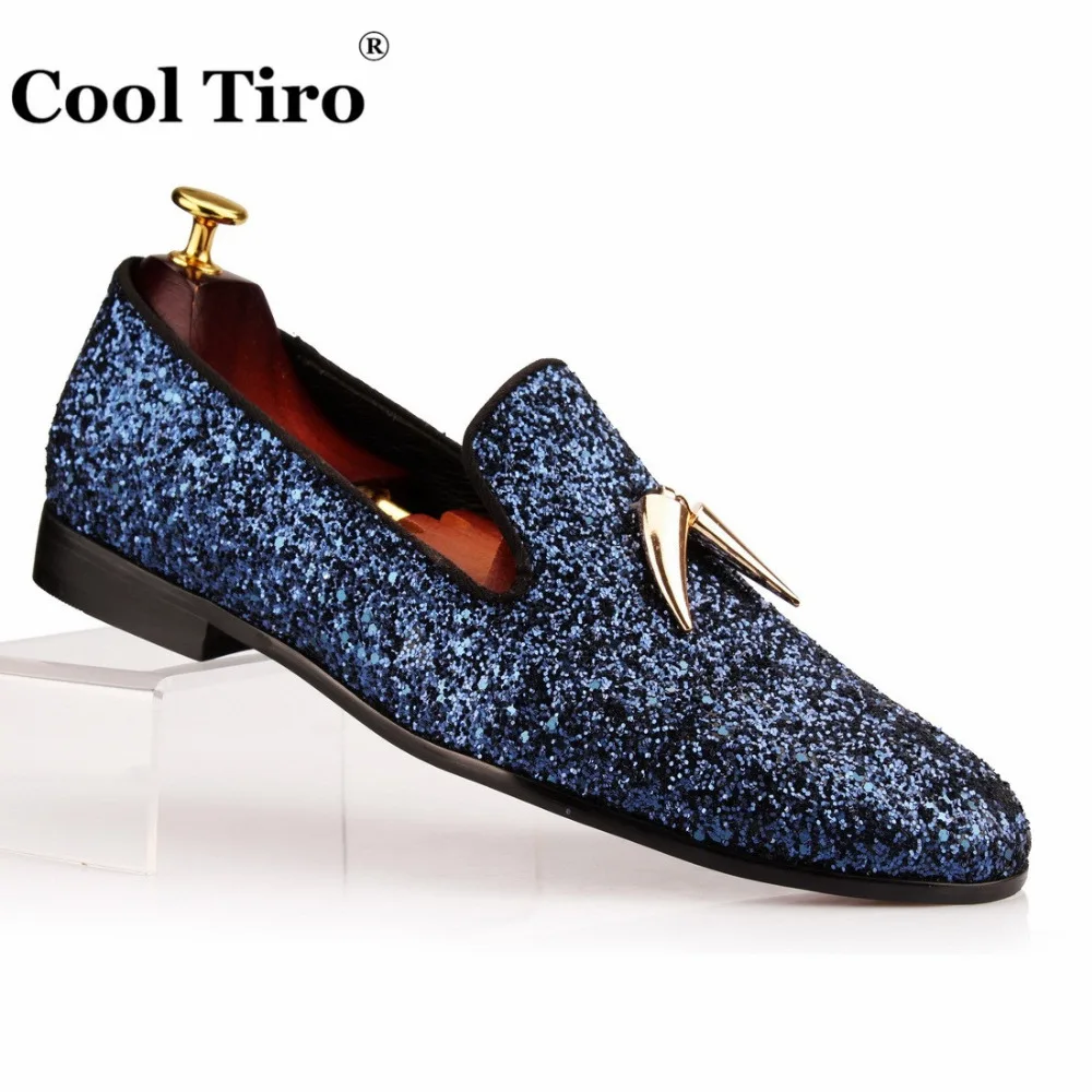 blue Glistening Glitter Loafers (8)