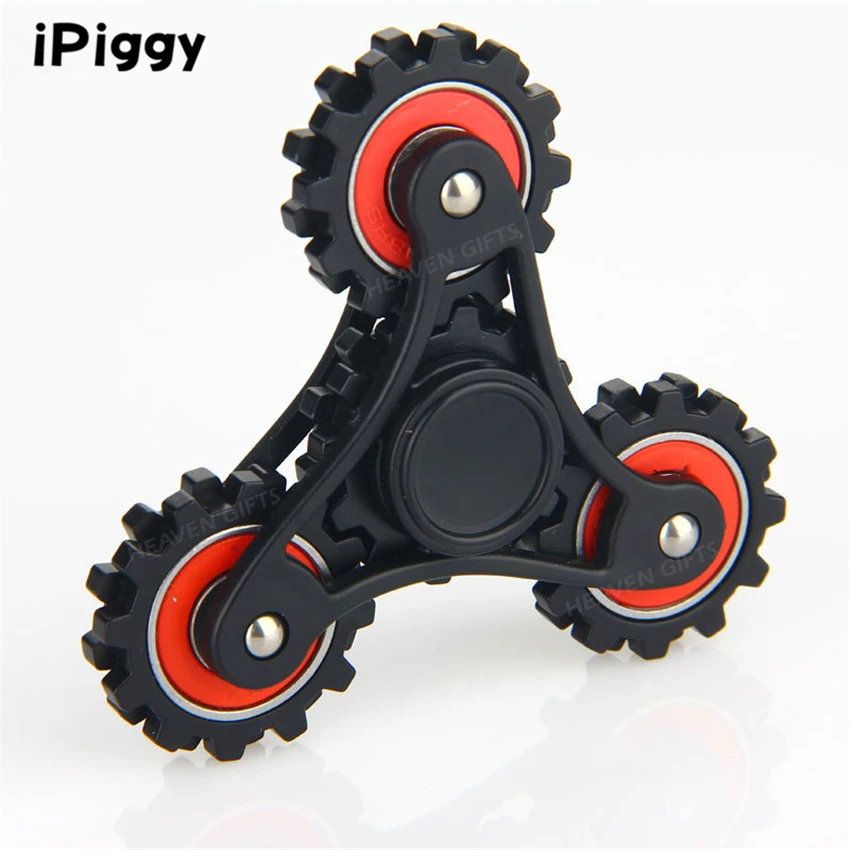 

2017 ABS High Quality EDC Spinner Fidgets Gear Hand Spinner For Autism And ADHD Rotation Time Long Anti Stress Toys