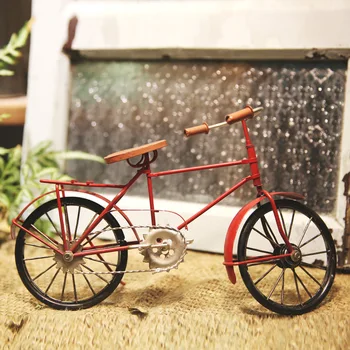 

Retro Metal Crafts Old Bicycle Model Vintage Old Bike Model Antique Bicycle Craft Ornaments Office Home Decoration Miniature