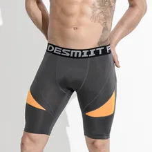 DESMIIT PRO компрессионные колготки для бега, мужские спортивные шорты для фитнеса, спортзала, мужские шорты для тренировок, йоги, байкеров, мужская спортивная одежда