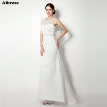 In Stock White Bow Backless Wedding Dress Lace Beaded Tulle Ivory Wedding Dresses Elegant Bridal Gown Chic vestidos de novia
